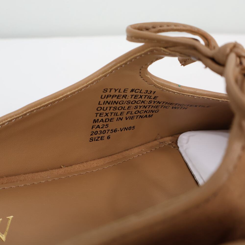 J.Crew Factory Sueded Bow Slip-On Mules Sienna Tan Size 6 NWOT - Picture 6 of 9